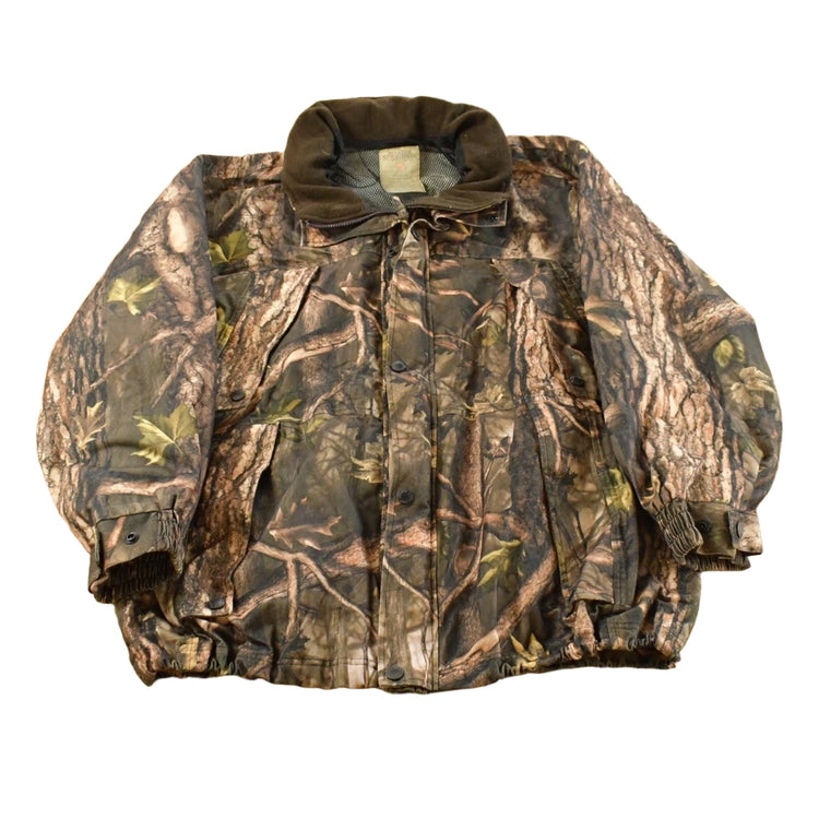 Vintage 1990s Master Sportsman Tree Camo Hunting Jacket Men's XL