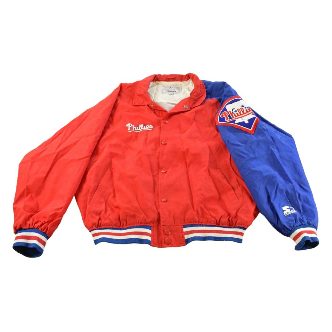 Vintage 1990s Philadelphia Phillies MLB Starter Windbreaker Jacket Men's XL