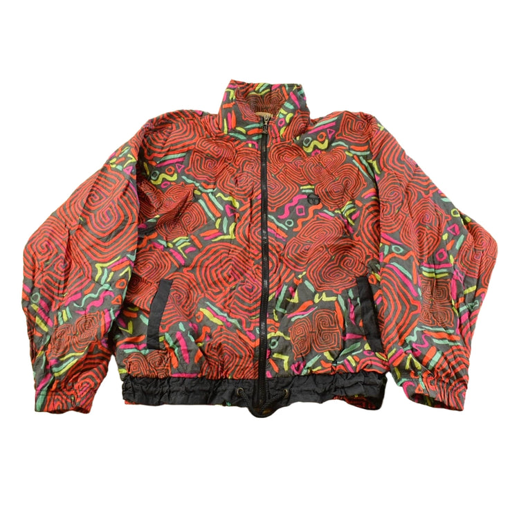 Vintage 1980s Sergio Tacchini Embroidered Windbreaker Women's L