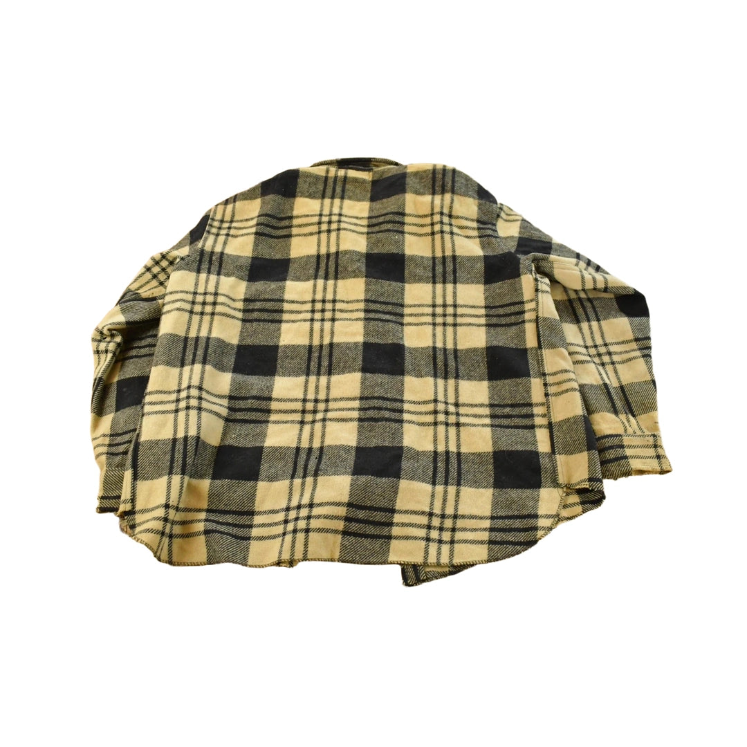 Vintage 1970s Chippewa Wool Flannel Shirt Jacket Men's Large
