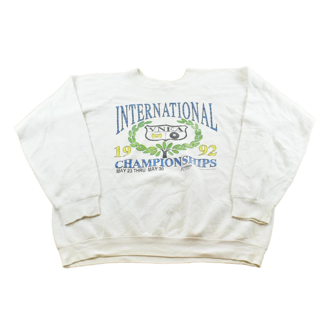 Vintage 1992 VNEA International Championships Raglan Crewneck Sweatshirt Men's L