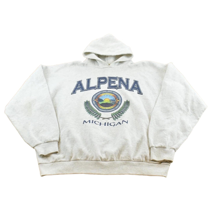 Vintage 1996 Alpena Michigan Crew Hoodie Sweatshirt Men's XL