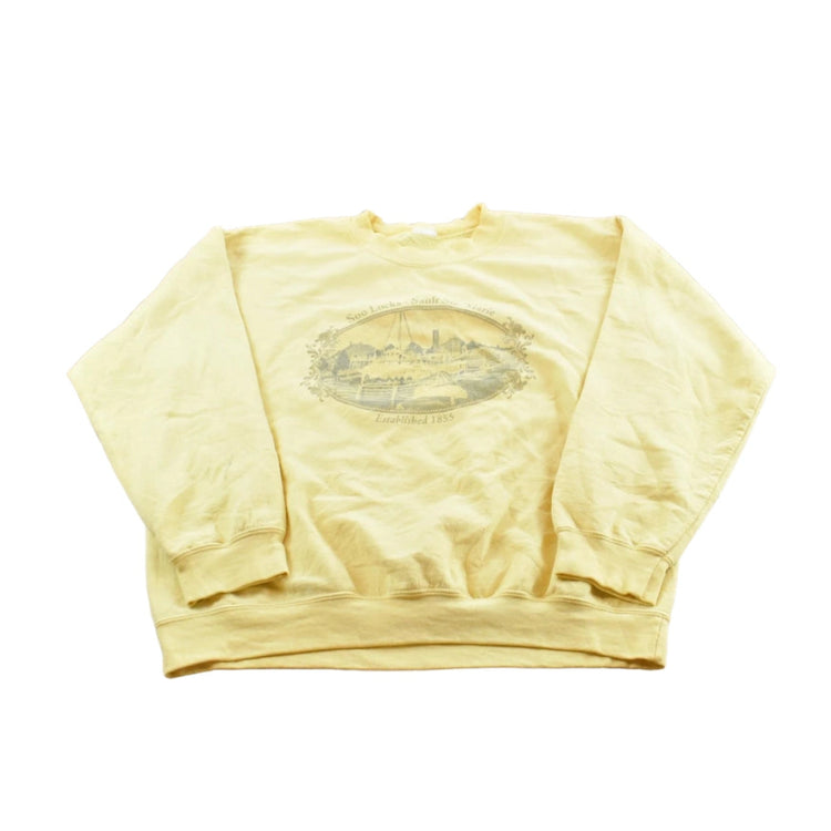 Vintage 1990s Sault Ste Marie Soo Locks Crewneck Sweatshirt Men's L
