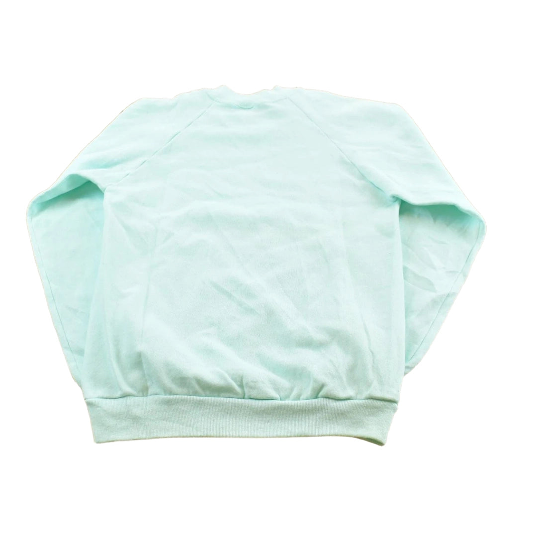 Vintage 1990s Jerzees Blank Light Blue Raglan Crewneck Sweatshirt Men's XS