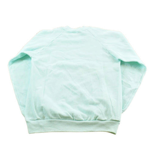 Vintage 1990s Jerzees Blank Light Blue Raglan Crewneck Sweatshirt Men's XS