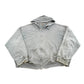 Vintage 2000s Faded Gray Blank Zip Up Hoodie Sweatshirt Men's 2XL