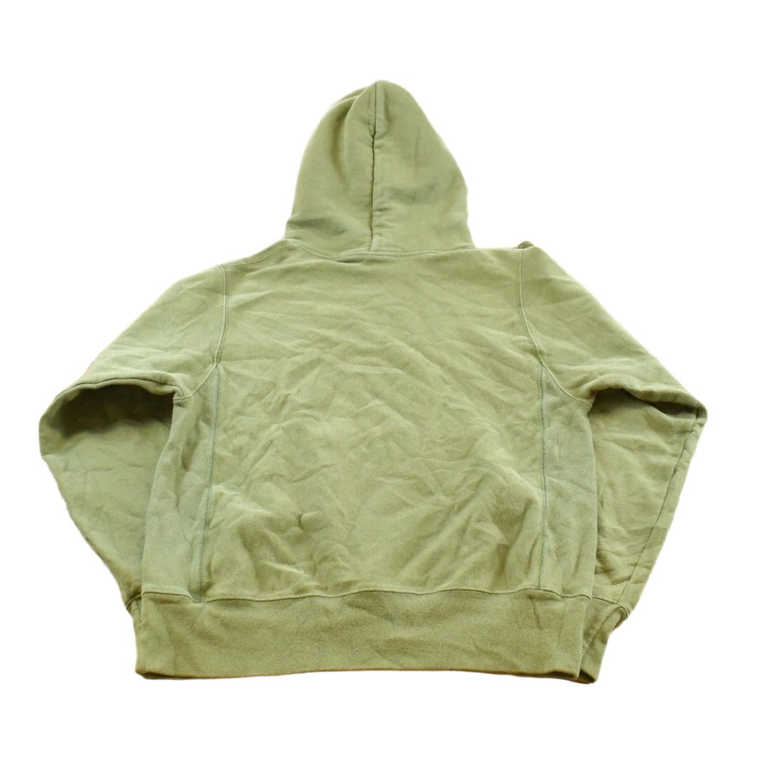 Vintage 2000s Champion Reverse Weave Green Blank Hoodie Sweatshirt Men's S