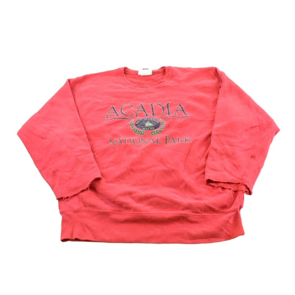1990s Lee Cross Grain Acadia National Park Reverse Weave Style Souvenir Crewneck Sweatshirt Men's Men's Large