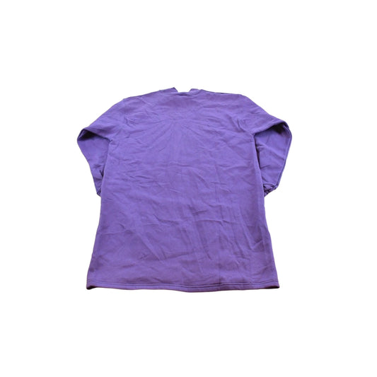 Vintage 1990s Deadstock Hanes Her Way Blank Purple Crewneck Sleep Sweatshirt Women's M Long