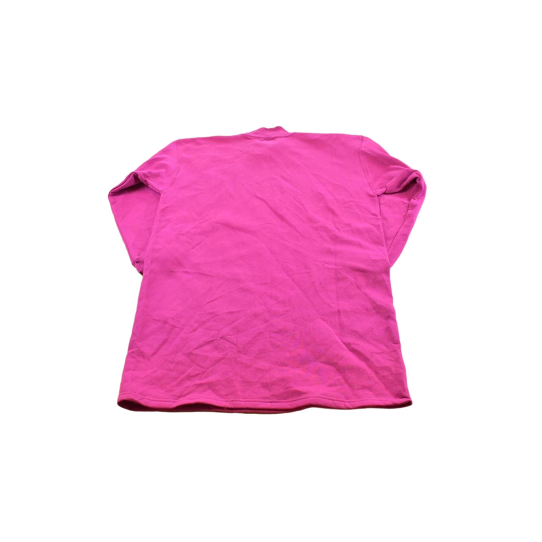 Vintage 1990s Deadstock Hanes Her Way Blank Magenta Crewneck Sleep Sweatshirt Women's M Long