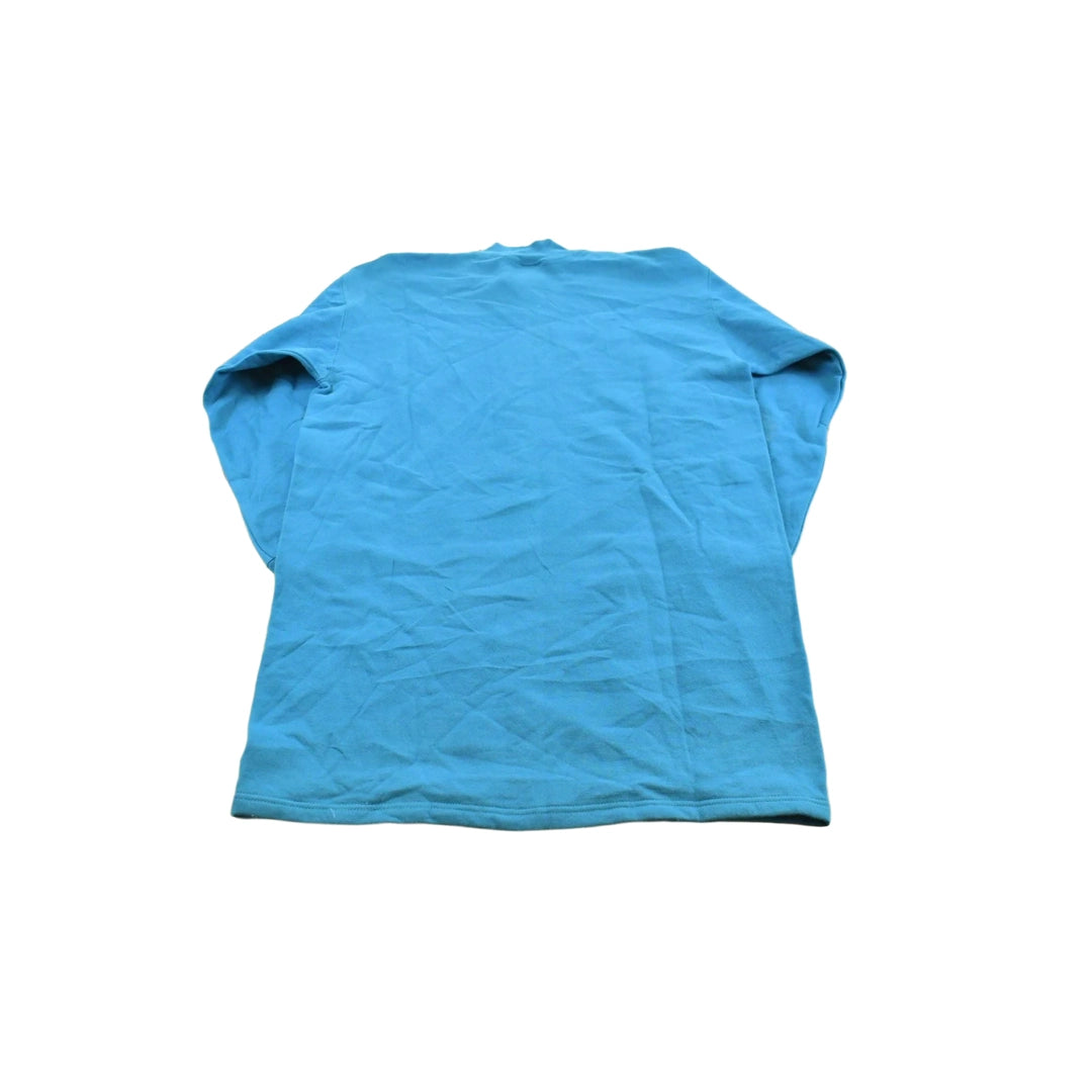 Vintage 1990s Deadstock Hanes Her Way Blank Blue Crewneck Sleep Sweatshirt Women's M Long
