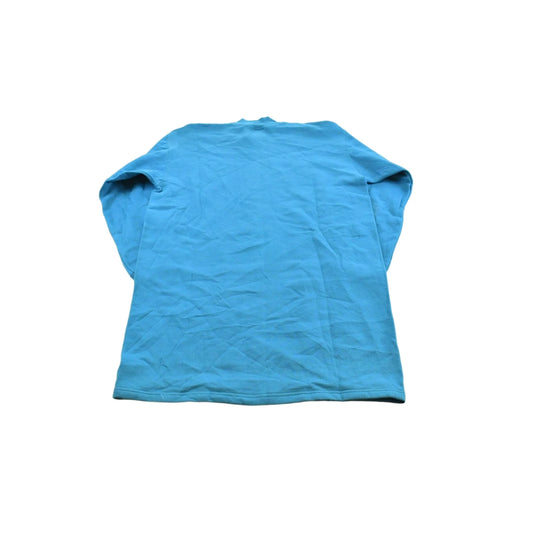 Vintage 1990s Deadstock Hanes Her Way Blank Blue Crewneck Sleep Sweatshirt Women's M Long