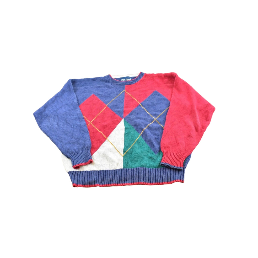 Vintage 1990s Par Four Golf Cotton Knit Crewneck Sweater Men's M