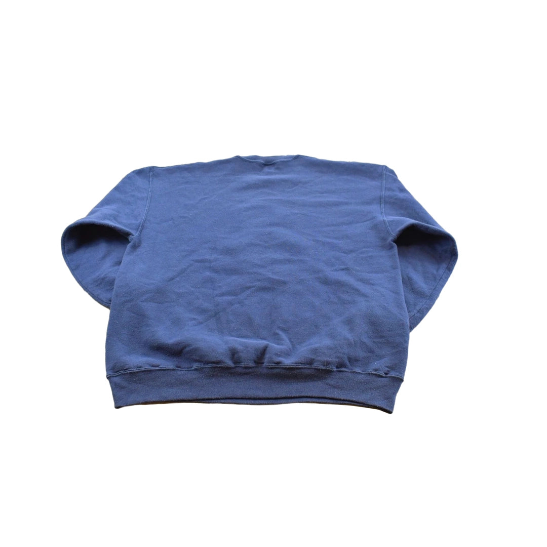 Vintage 1990s Bluffton College Collegiate Crewneck Embroidered Sweatshirt Men's L