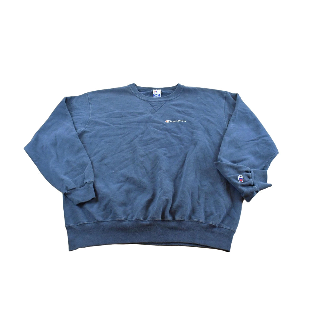 Vintage 1990s Champion Spellout Crewneck Sweatshirt Men's XL