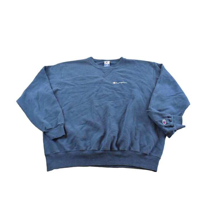 Vintage 1990s Champion Spellout Crewneck Sweatshirt Men's XL