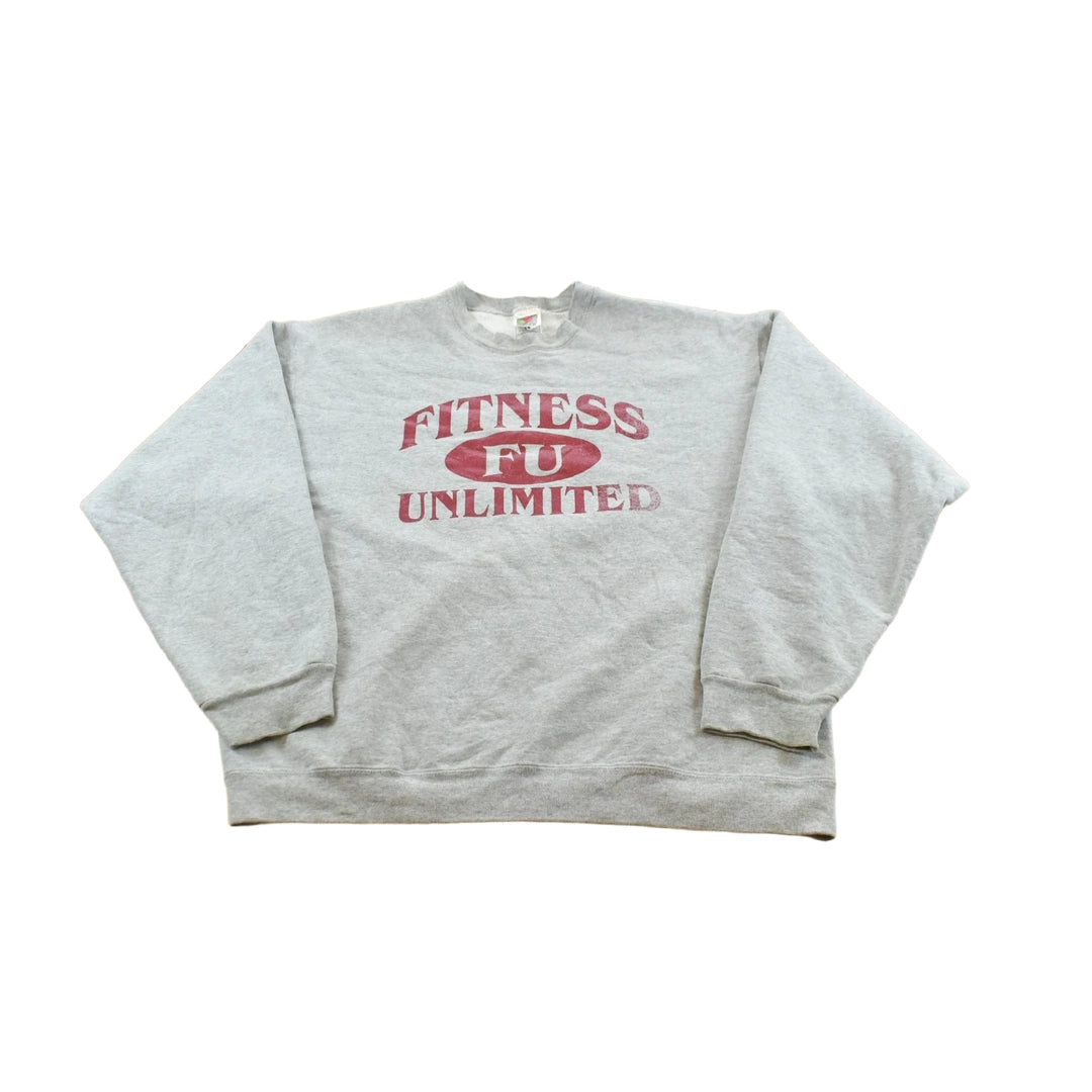 Vintage 1990s Fitness Unlimited FU Parody Souvenir Sweatshirt Men's L