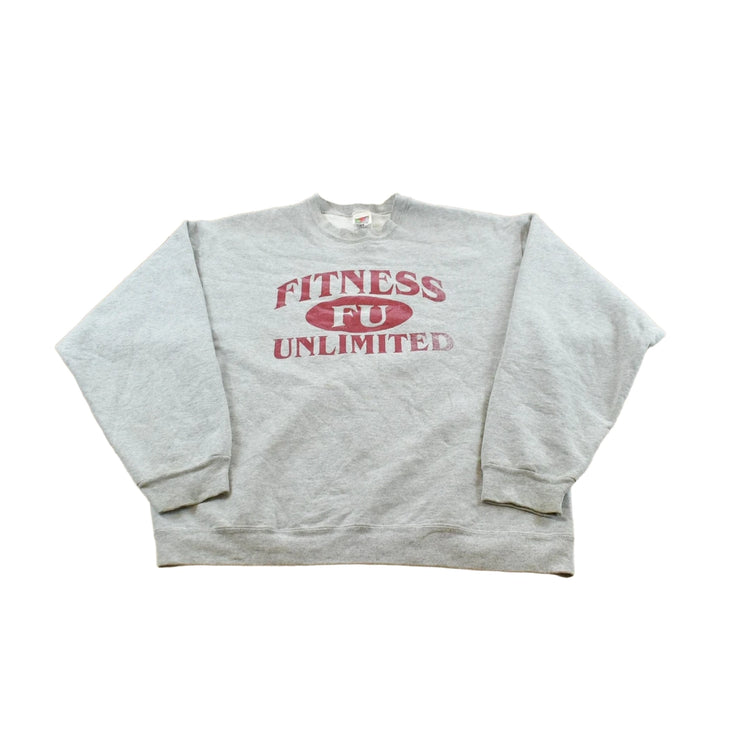 Vintage 1990s Fitness Unlimited FU Parody Souvenir Sweatshirt Men's L