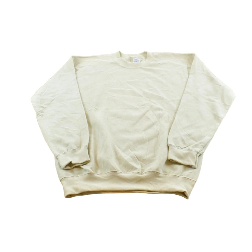 Vintage 1990s Blank Beige Crewneck Sweatshirt Men's M