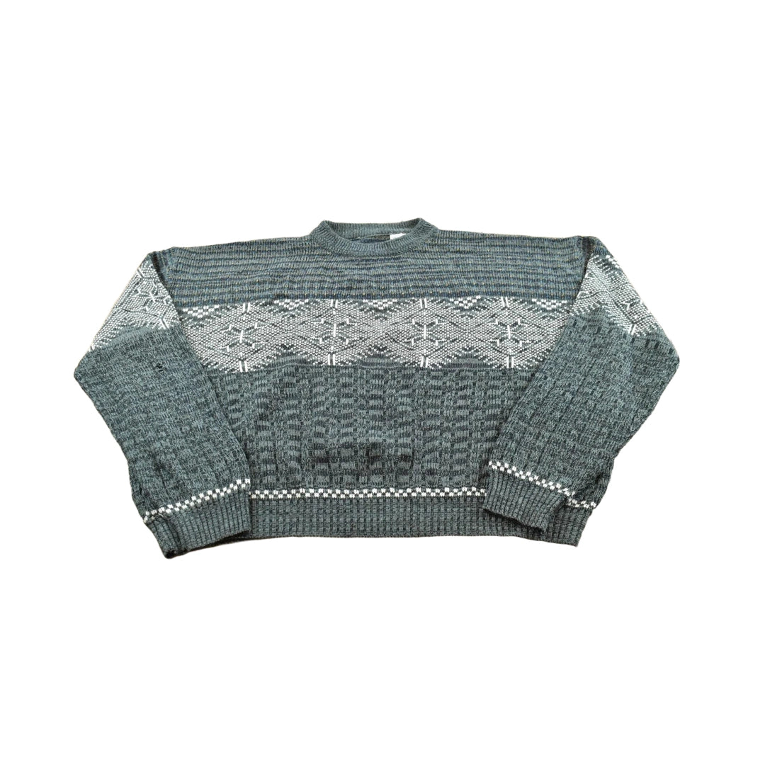 Vintage 1990s Acrylic Knit Crewneck Sweater Men's M