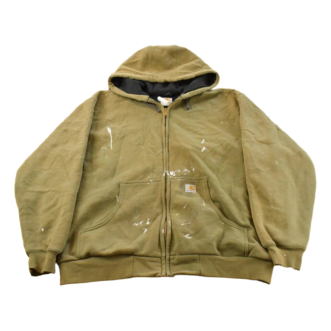 Vintage 1990s Carhartt Thermal Lined Heavy Weight Zip Up Hoodie Men's XL