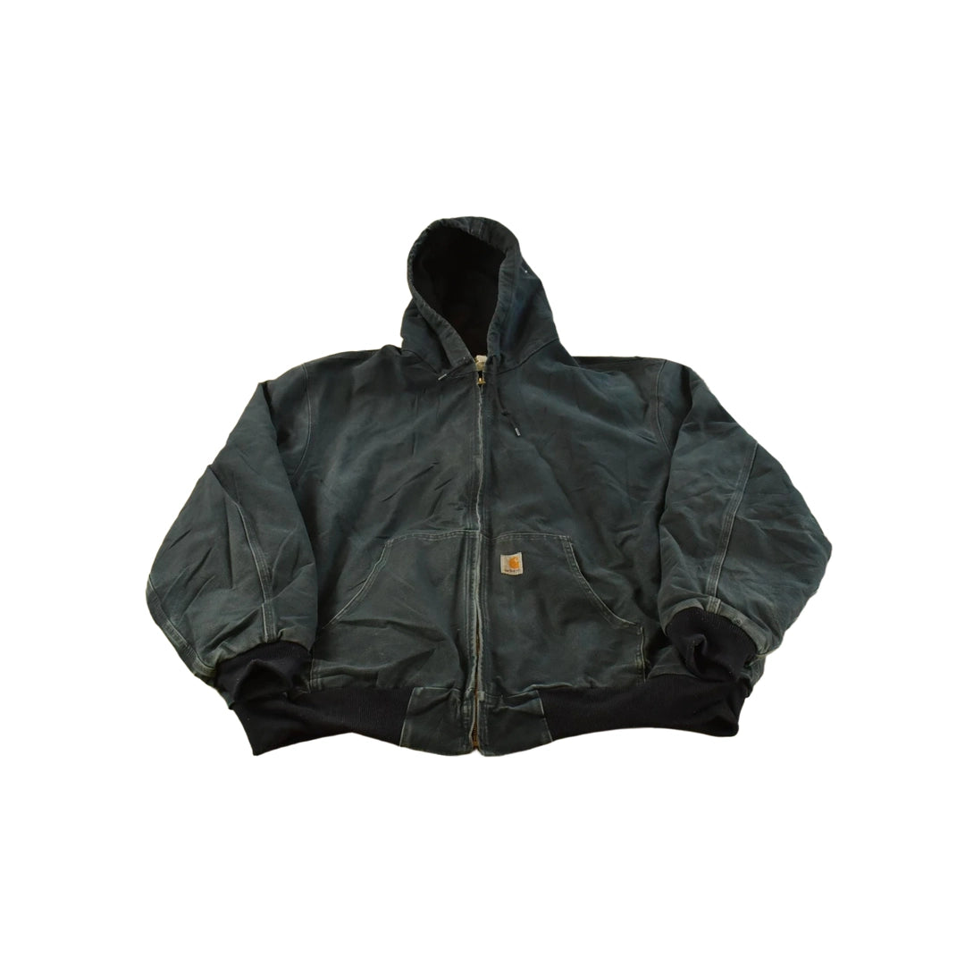 Vintage 1990s Distressed Carhartt Hooded Work Jacket Men's 3XL