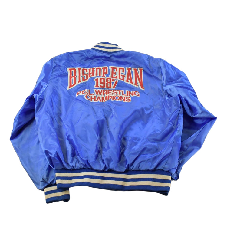 Vintage 1980s Birdie Wrestling Champions Satin Bomber Jacket Men's L