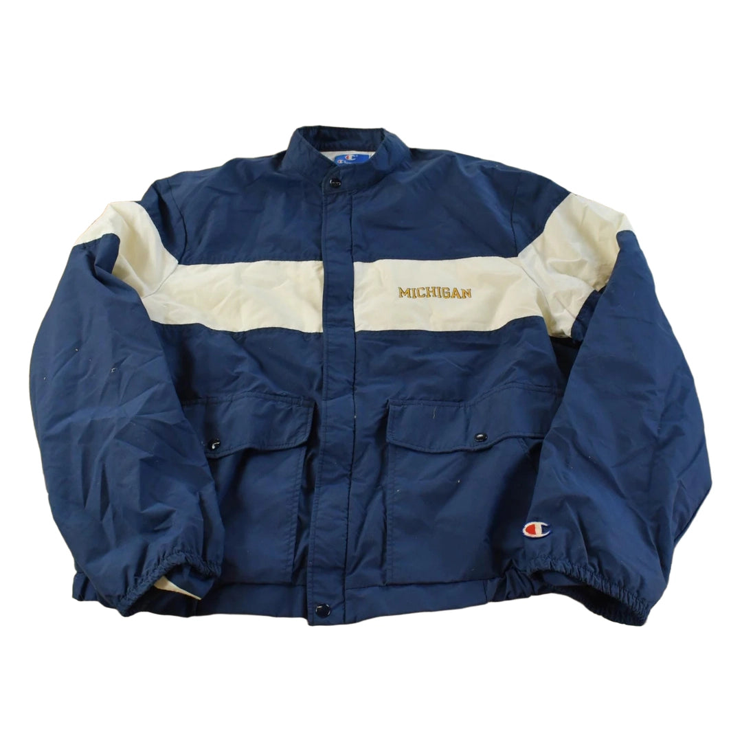 Vintage 1980s Champion University of Michigan Windbreaker Jacket Men's XL