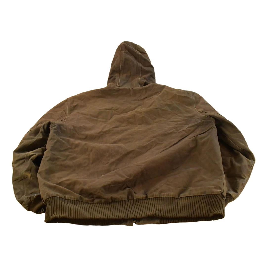 Vintage Y2K Distressed Carhartt Hooded Work Jacket Men's 2XL