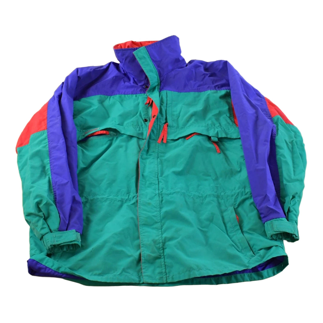 Vintage 1990s Columbia Sportswear Full Zip Windbreaker Jacket Men's XL