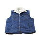 Vintage 1990s Wrangler Sherpa Lined Denim Vest Jacket Men's L