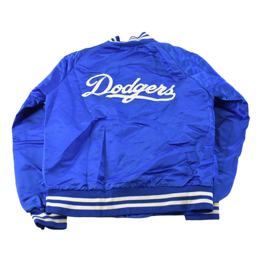 Vintage 1980s Pyramid Los Angeles Dodgers MLB Satin Bomber Youth M