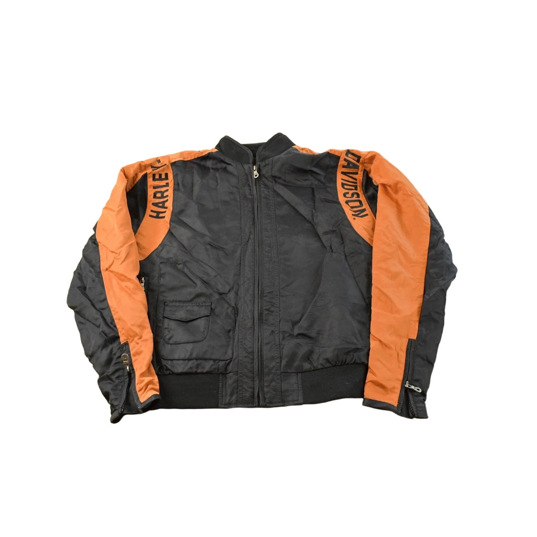 Vintage 1990s Harley Davidson Embroidered Motorcycle Jacket Men's M