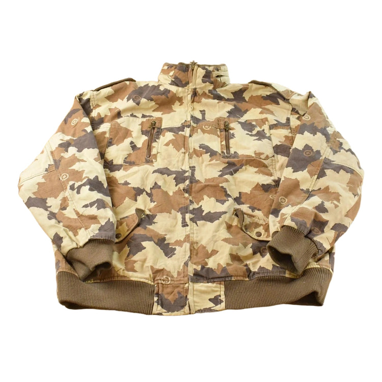 Vintage Y2K LRG Fall Leaf Camo Bomber Jacket Men's 2XL