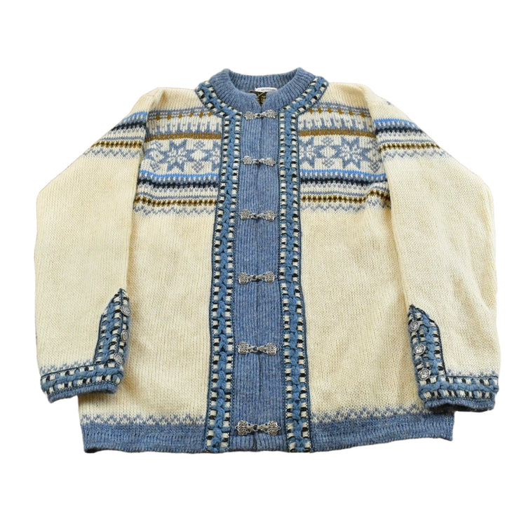 Vintage 1980s Norlander Wool Knit Cardigan Sweater Women's L