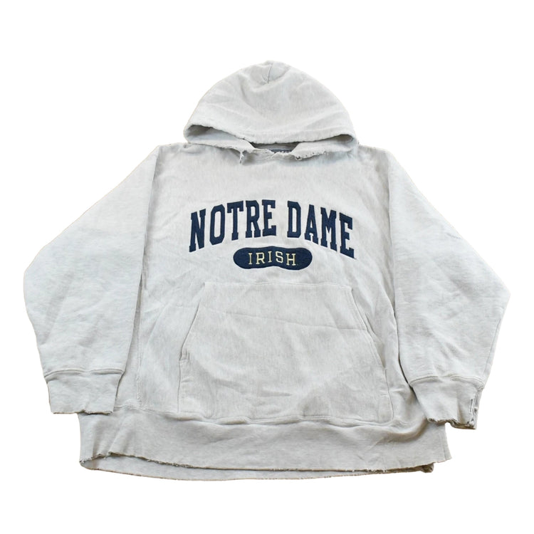 Vintage 1990s Thrashed Notre Dame Fighting Irish Champion Collegiate Hoodie Men's Large