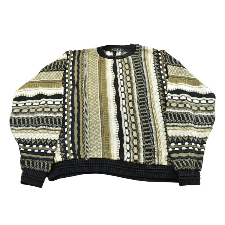 Vintage 1990s Protégé 3D Cable Knit Crewneck Sweater Men's XL Tall Men's XL