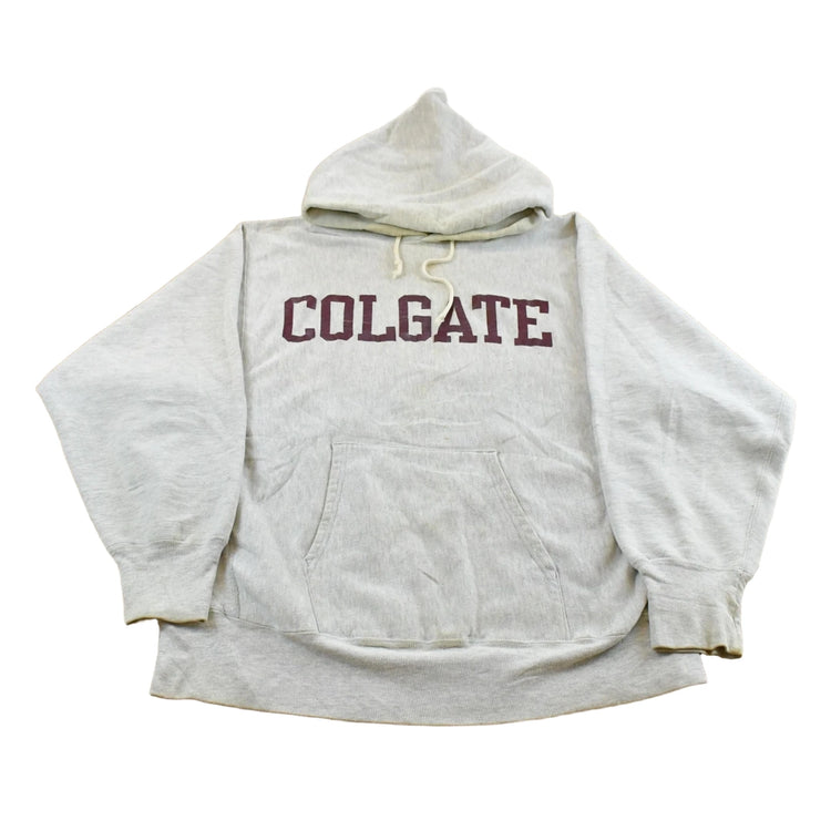 Vintage 1980s Colgate University Champion Reverse Weave Hoodie Men's Large