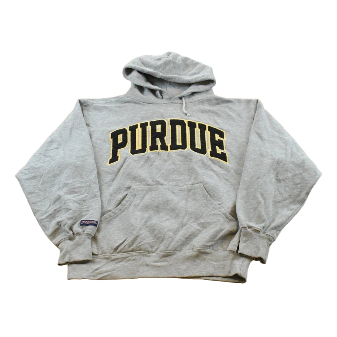 Vintage 1990s Jansport Purdue University Boilermakers Embroidered University Hoodie Sweatshirt Men's M