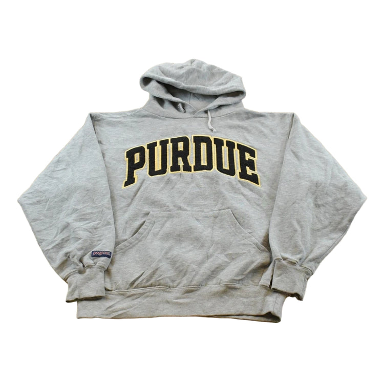 Vintage 1990s Jansport Purdue University Boilermakers Embroidered University Hoodie Sweatshirt Men's M