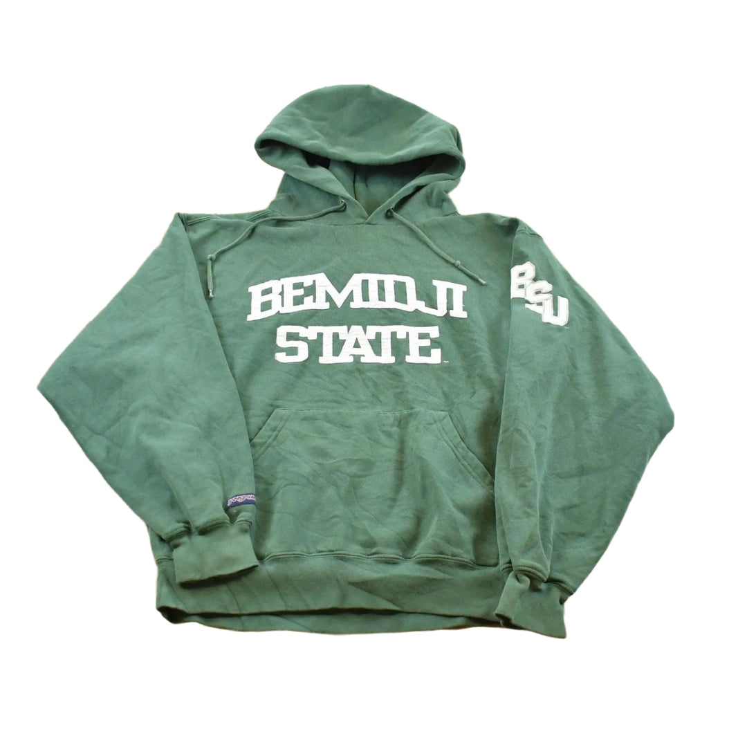 Vintage 1990s Bemidji State University Embroidered Collegiate Hoodie Sweatshirt Men's S