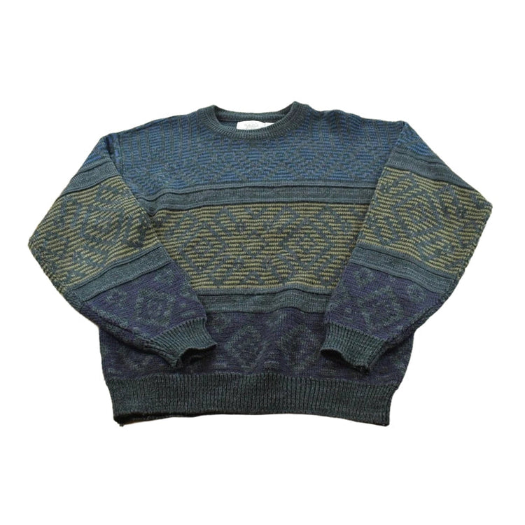 Vintage 1980s Sears Acrylic Knitted Crewneck Sweater Men's M