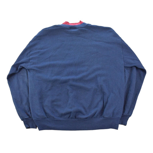 Vintage 1990s Cute Cat Hanging By The Fence Crewneck Sweatshirt Women's L
