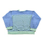 Vintage 1980s Striped Terry Cloth Sweatshirt Men's S