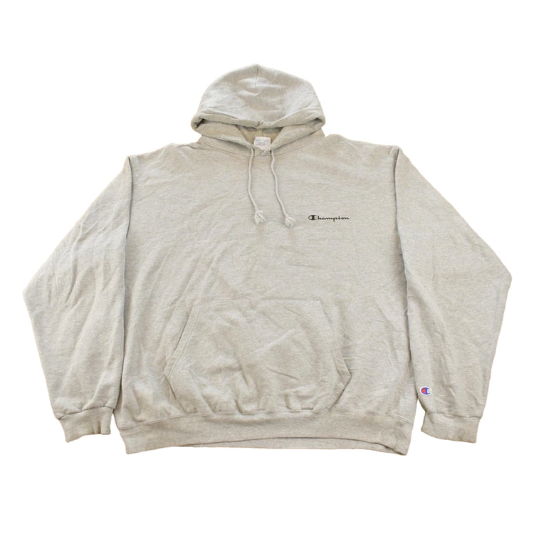 Vintage 2000s Champion Blank Gray Small Logo Hoodie Sweatshirt Men's 2XL