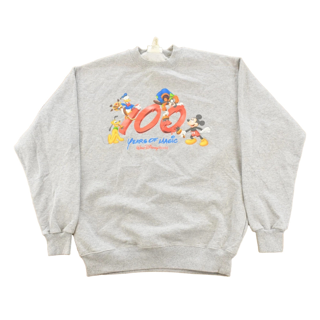 Vintage 1990s Walt Disney World 100 Years Of Magic Anniversary Crewneck Sweatshirt Men's M