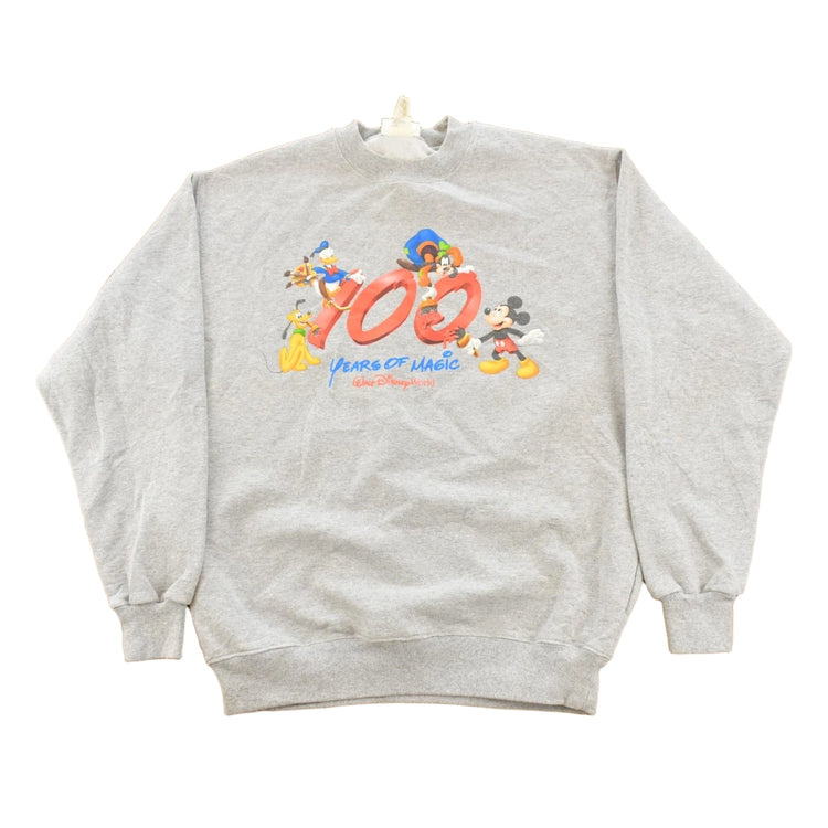 Vintage 1990s Walt Disney World 100 Years Of Magic Anniversary Crewneck Sweatshirt Men's M