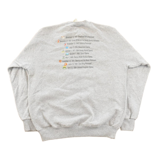 Vintage 1990s Walt Disney World 100 Years Of Magic Anniversary Crewneck Sweatshirt Men's M