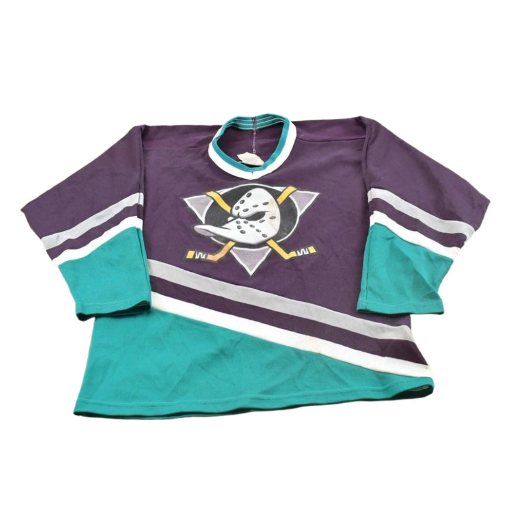 Vintage 1990s CCM Anaheim Mighty Ducks NHL Hockey Jersey Youth L Men's Large