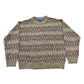 Vintage 1990s Towncraft Knit Geometric Pattern Crewneck Sweater Mens L